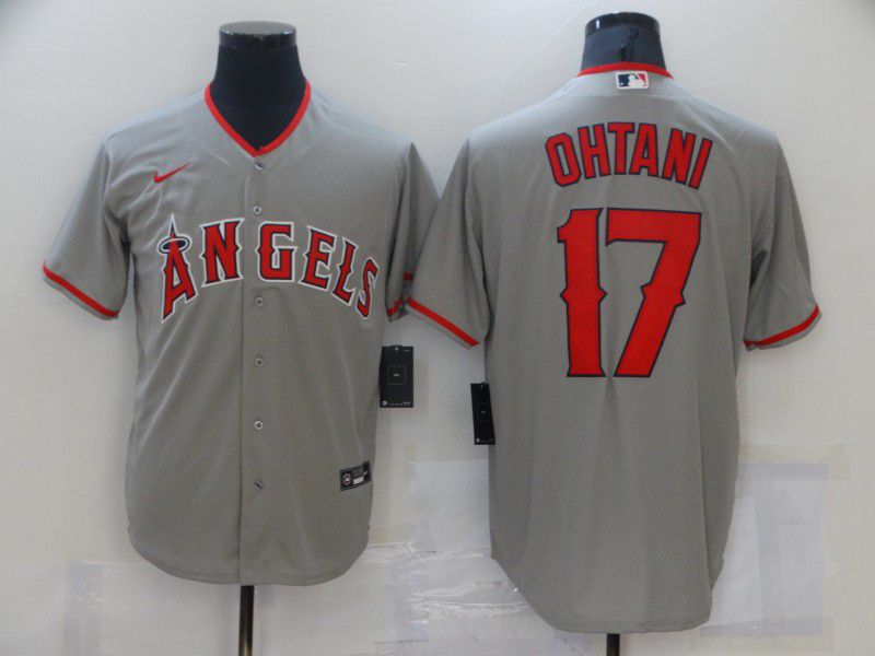 Men Los Angeles Angels #17 Ohtani Grey Game 2021 Nike MLB Jerseys->women mlb jersey->Women Jersey